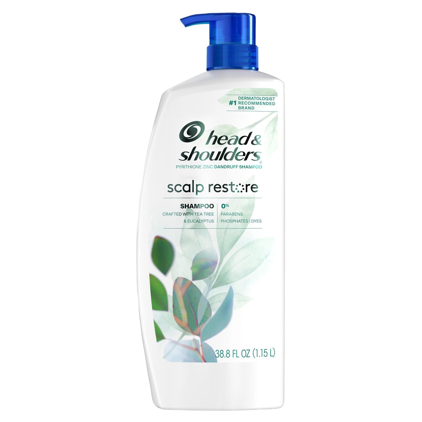 Head & Shoulders Scalp Restore Anti-Dandruff Shampoo with Tea Tree & Eucalyptus, Removes Buildup & Repairs Damage, 38.8 fl. oz.