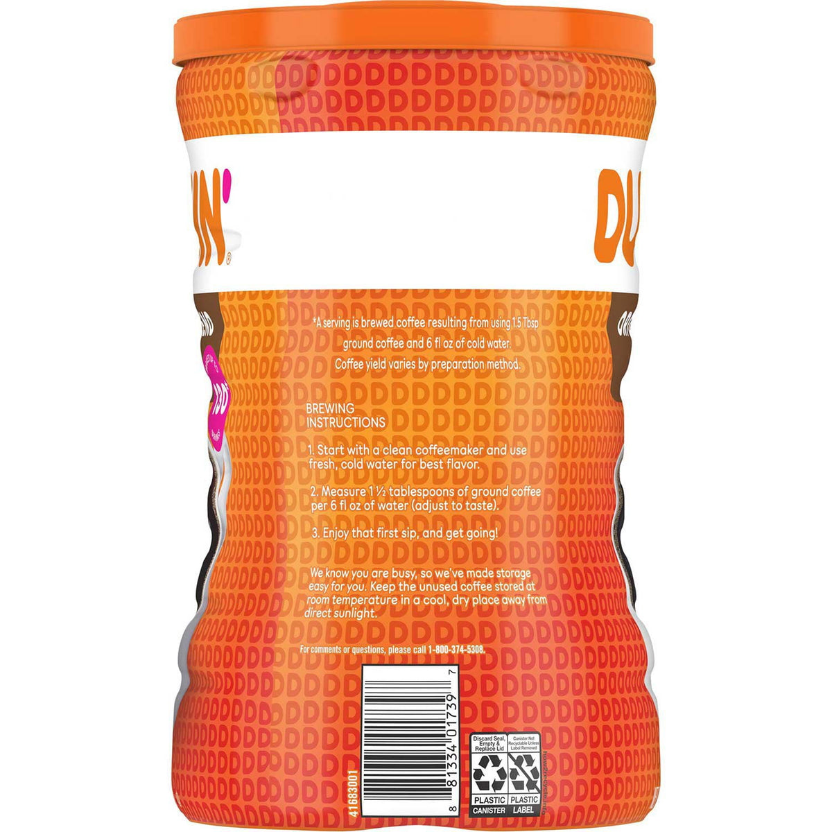 Dunkin' Medium Roast Ground Coffee, Original Blend, 40 oz.