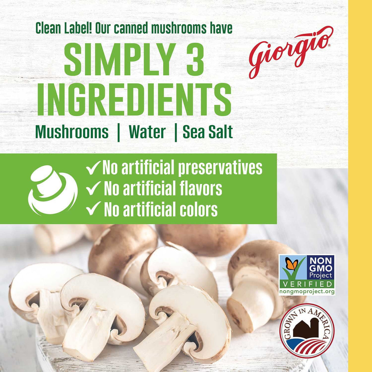 Giorgio Mushroom Pieces and Stems, 4 oz., 12 ct.