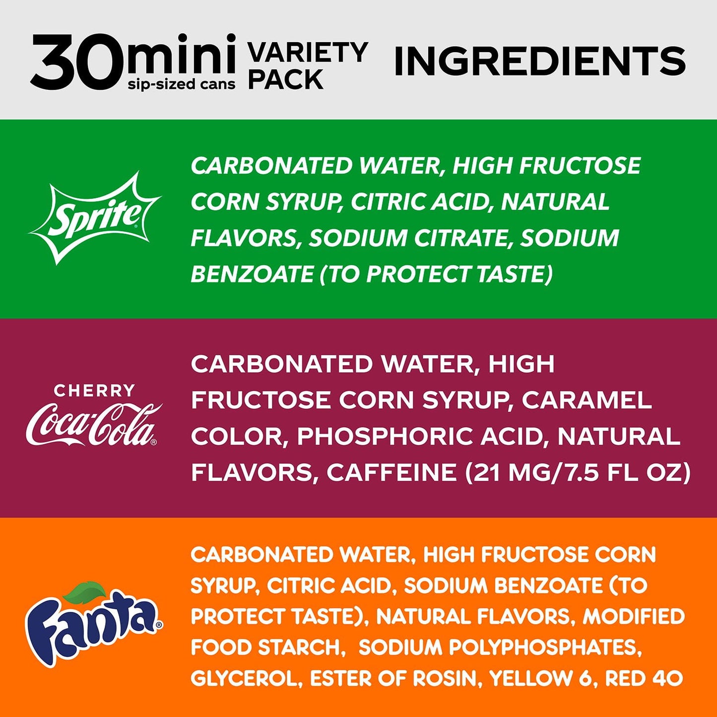 Coca-Cola Flavors Mini Cans Variety Pack 7.5 fl. oz., 30 pk.