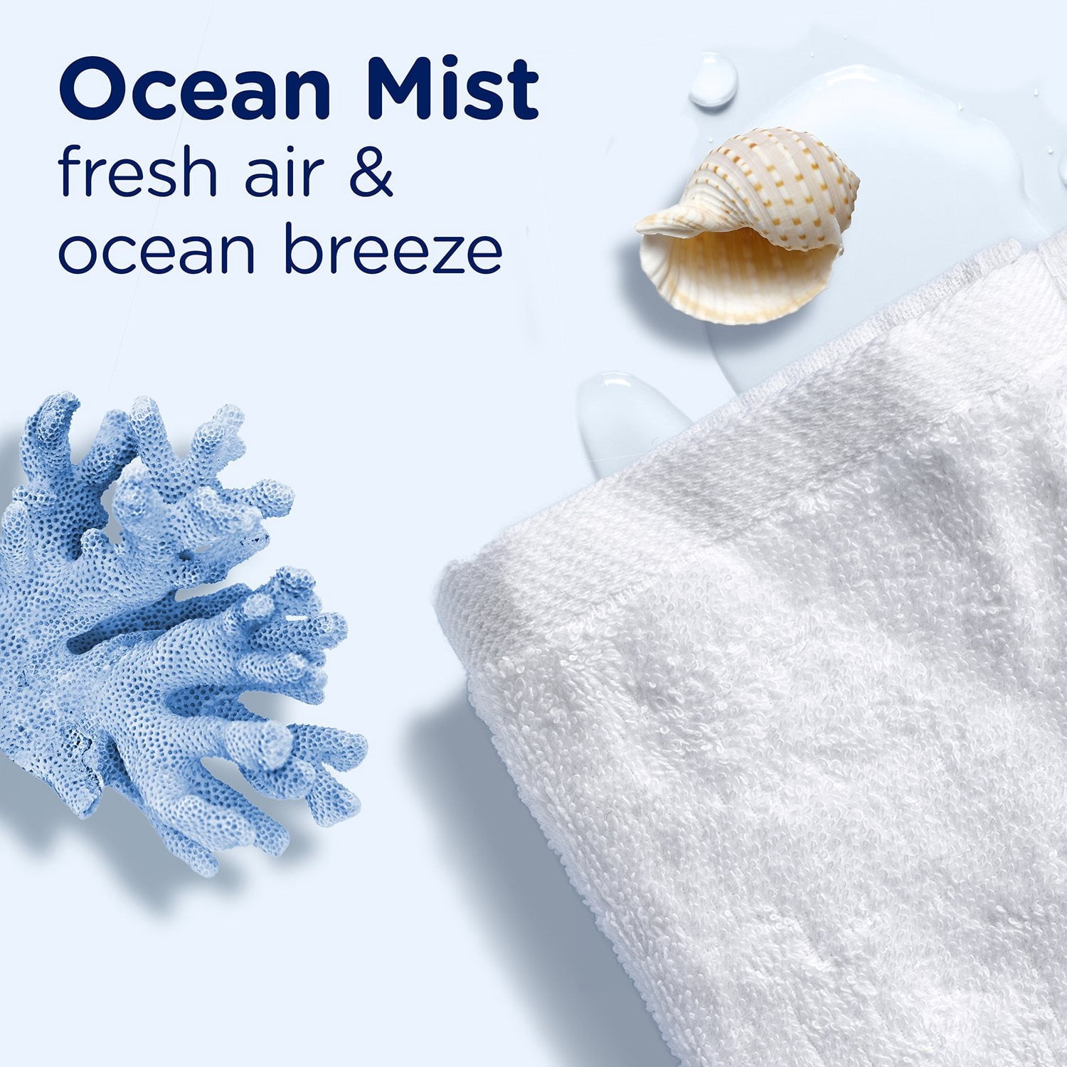 Downy Light Laundry In-Wash Scent Booster Beads, Ocean Mist Scent, 39.9 oz