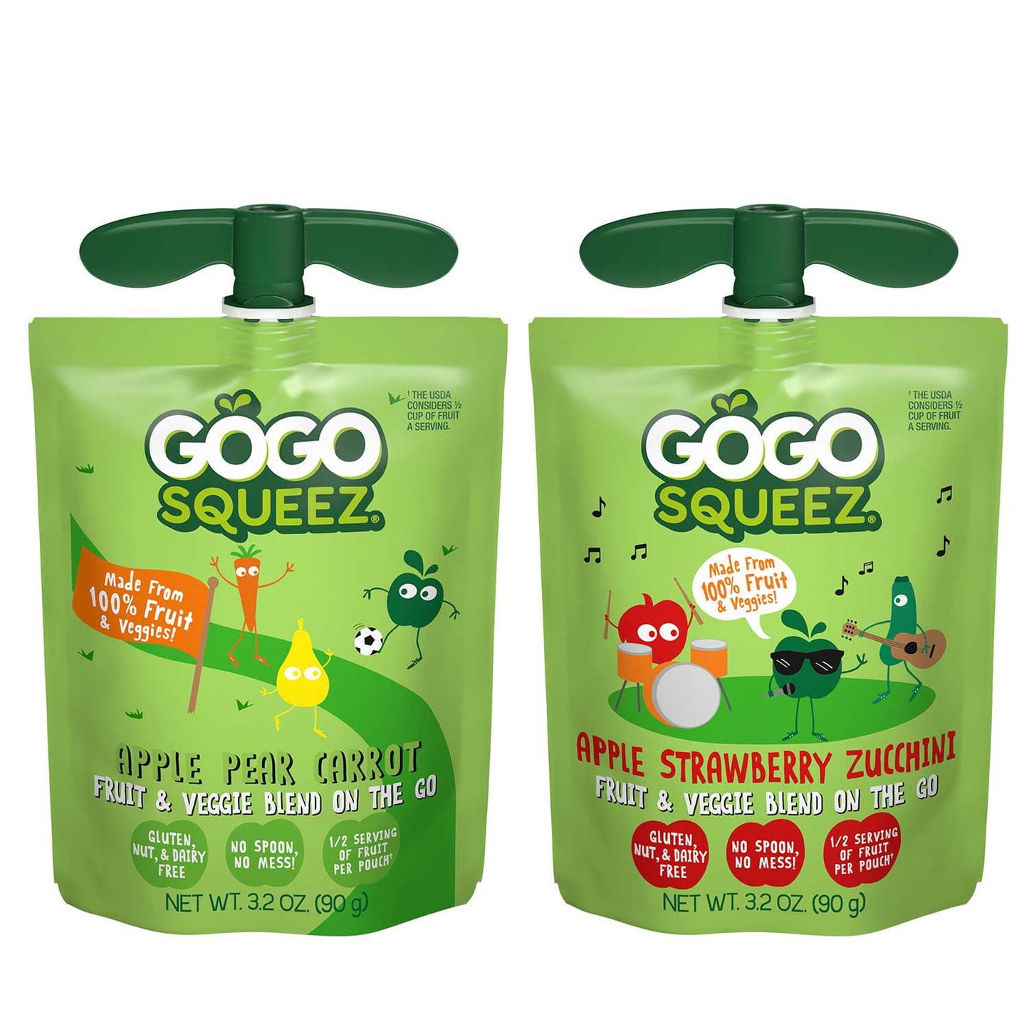 GoGo SqueeZ Fruit & VeggieZ Applesauce Pouches, 3.2 oz., 28 pk.