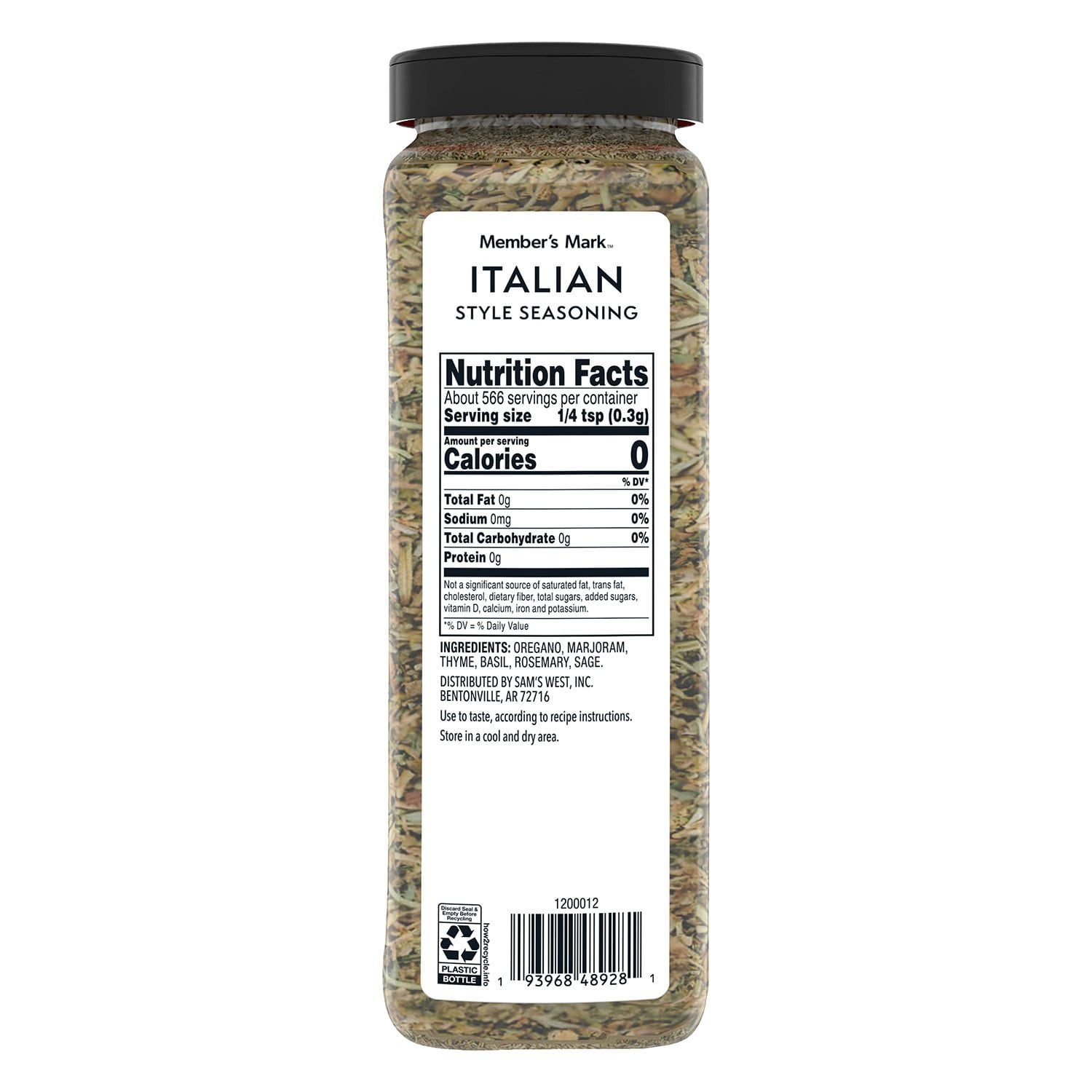 Member’s Mark Italian Seasoning, 6 oz.