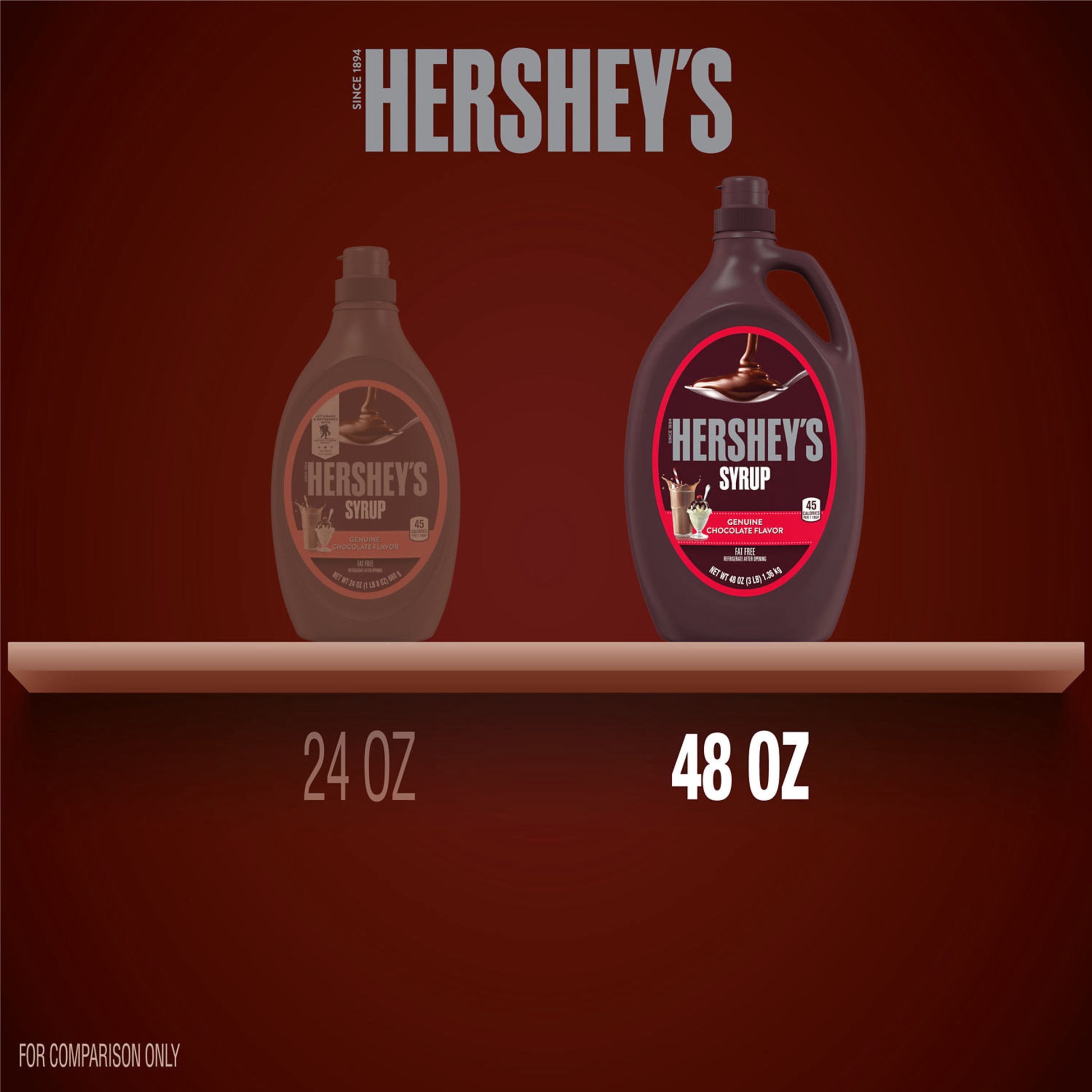 HERSHEY'S Chocolate Syrup, 48 oz., 2 pk.