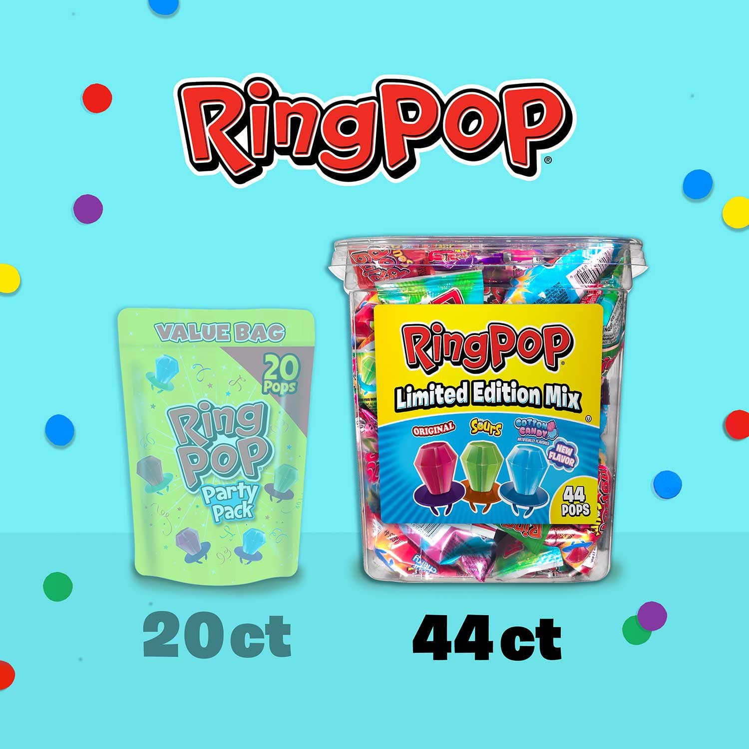 Ring Pop Variety Pack, 0.5 oz., 44 pk.
