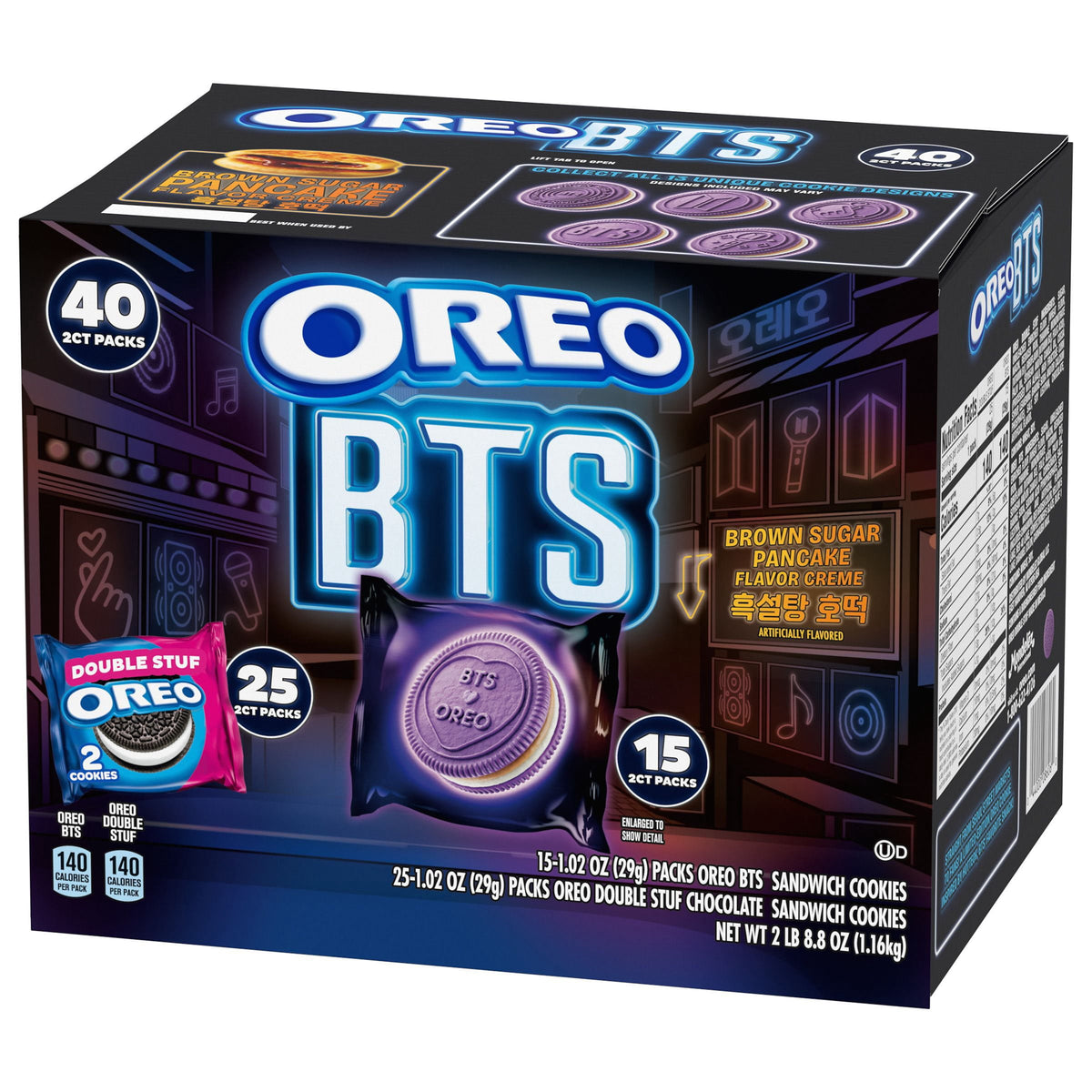 Oreo BTS & OREO Double Stuf Cookies Variety Pack, 1.02 oz., 40 pk.