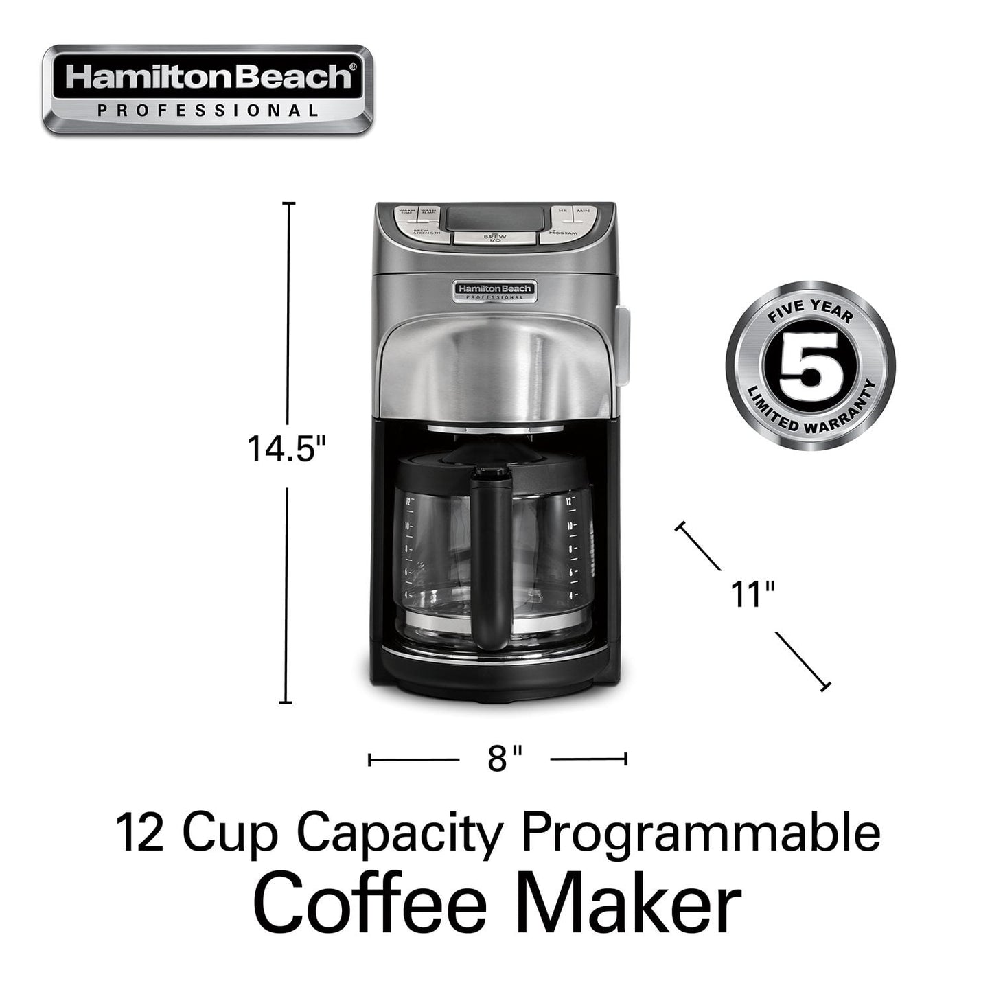 Hamilton Beach Professional Programmable 12-Cup Capacity Coffee Maker