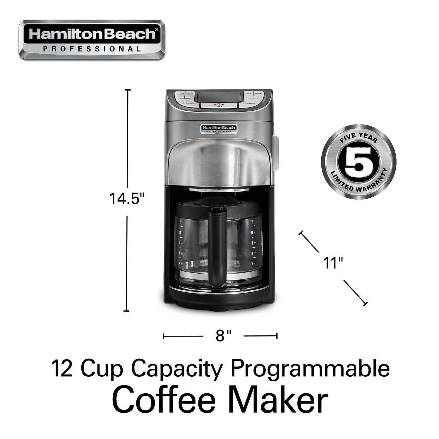 Hamilton Beach Professional Programmable 12-Cup Capacity Coffee Maker