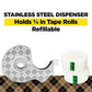 Scotch Stainless Steel Refillable Dispenser and Scotch Magic Tape with 66% Plant Based Adhesive, 0.75" x 550"