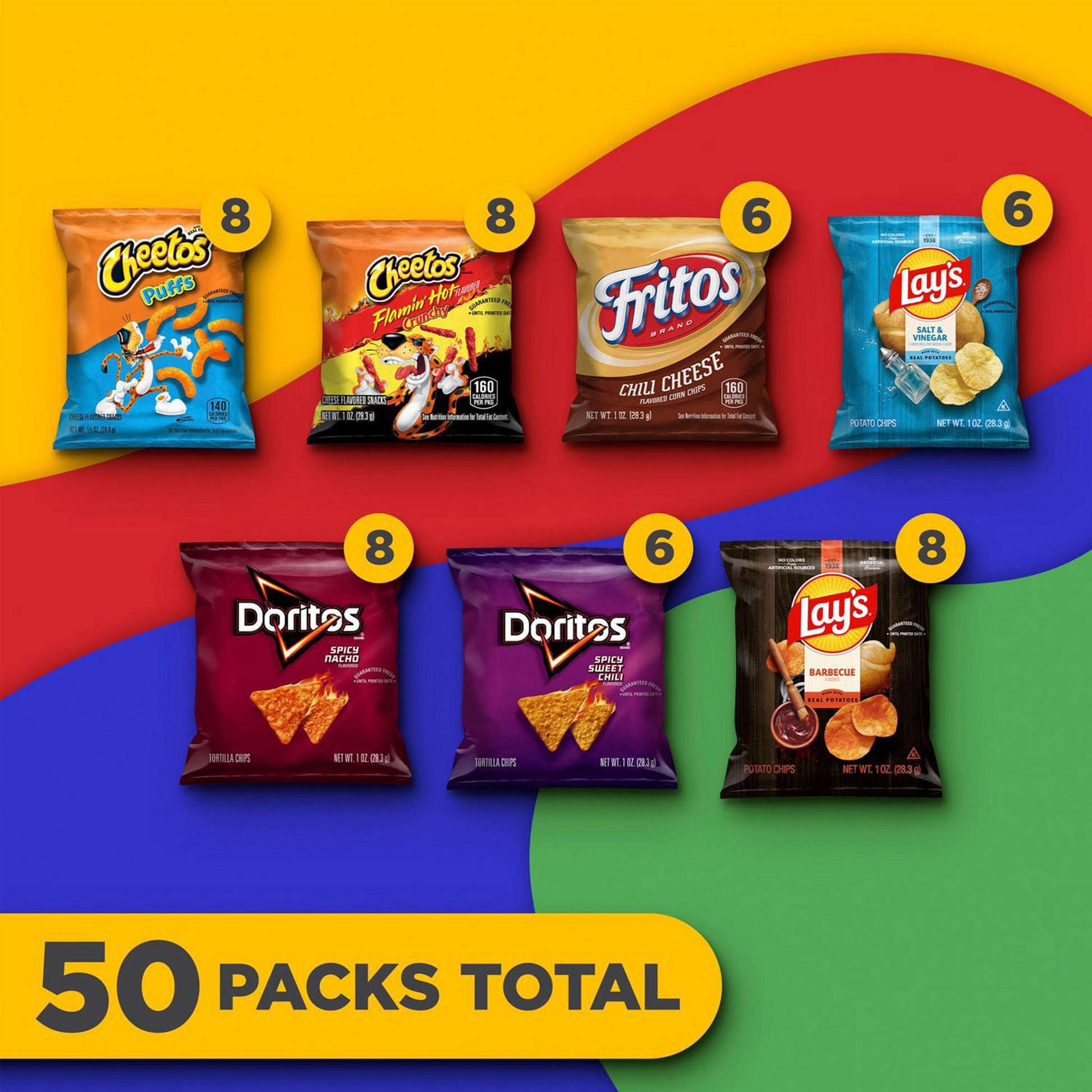 Frito-Lay Bold Flavor Mix Variety Pack Chips, 50 pk.
