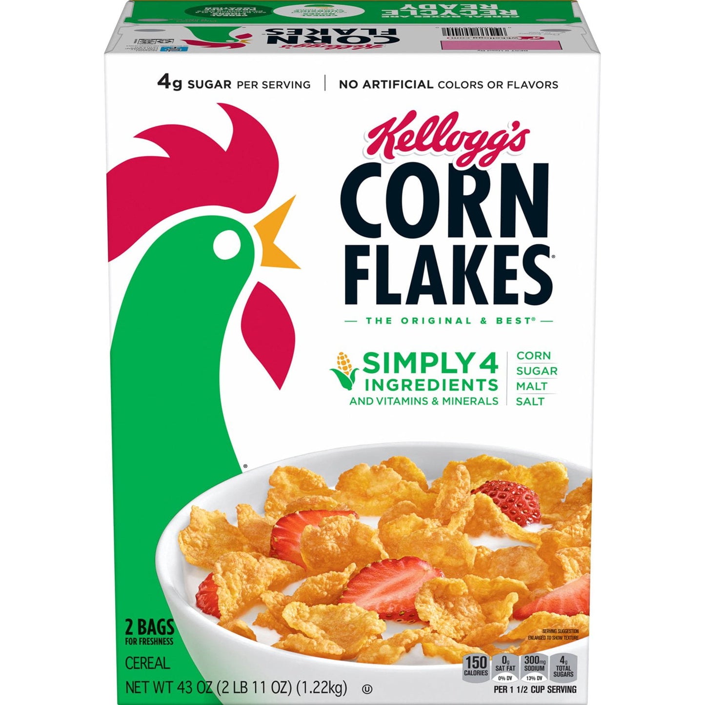 Corn Flakes Cereal, 43 oz.