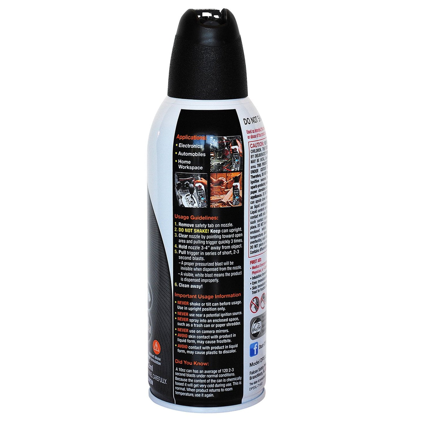 Falcon Dust-Off Compressed Gas Duster, 10oz., 4 Pack