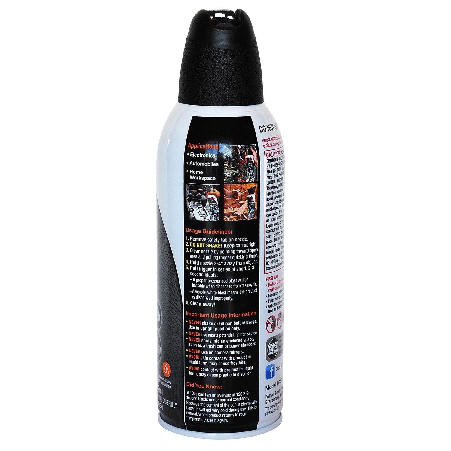 Falcon Dust-Off Compressed Gas Duster, 10oz., 4 Pack