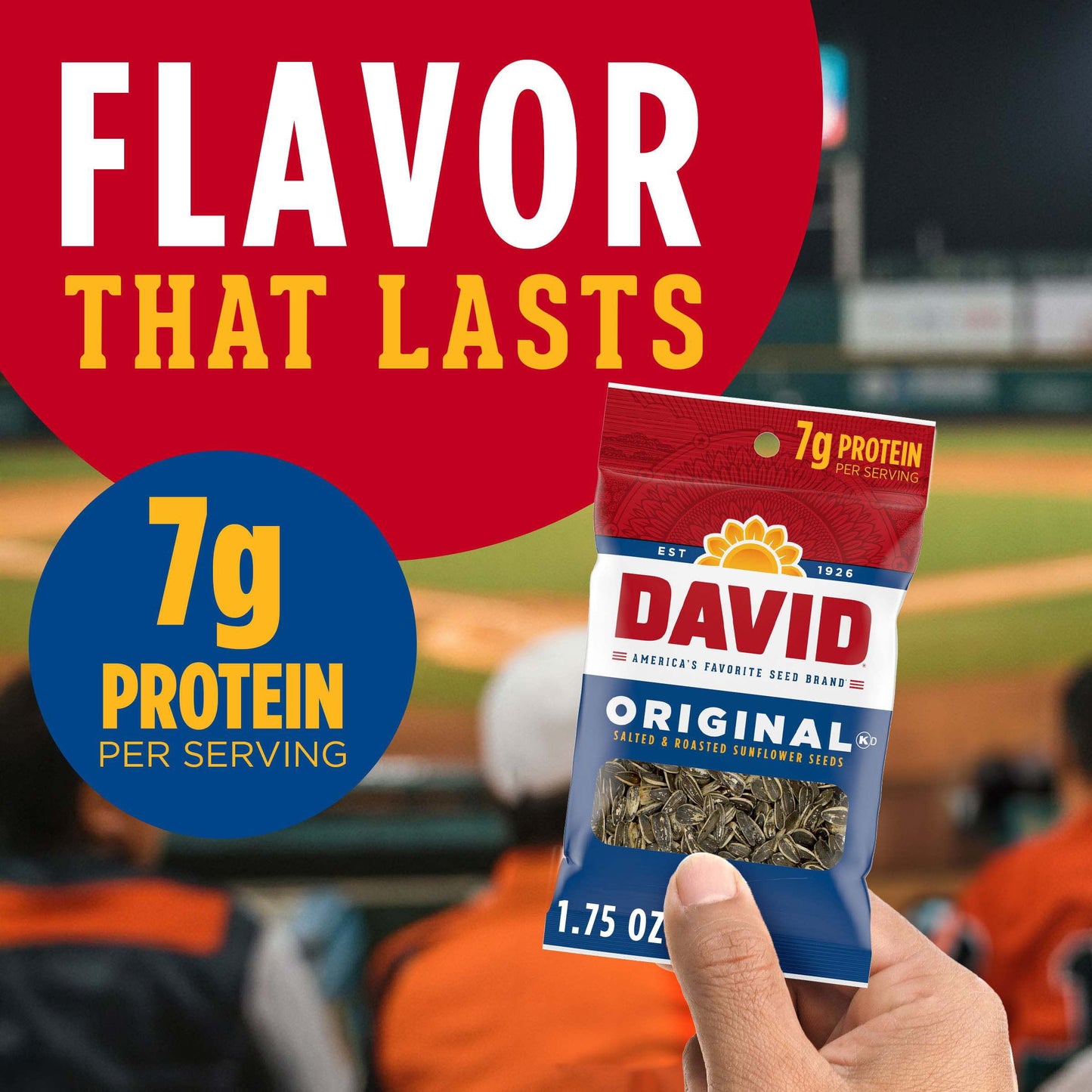 David Original Sunflower Seeds, 1.75 oz., 24 pk.