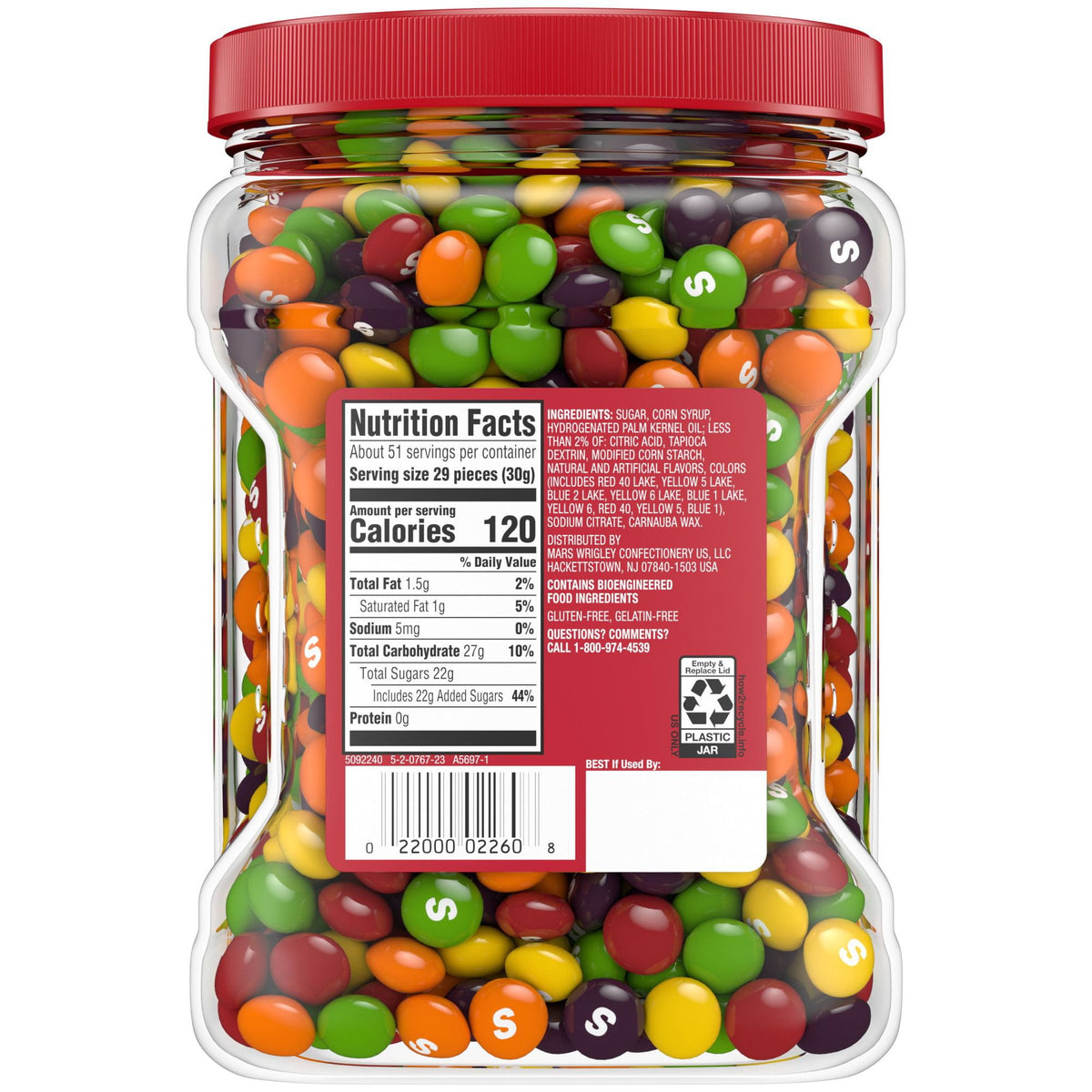 Skittles Original Chewy Candy Bulk Jar, 54 oz.