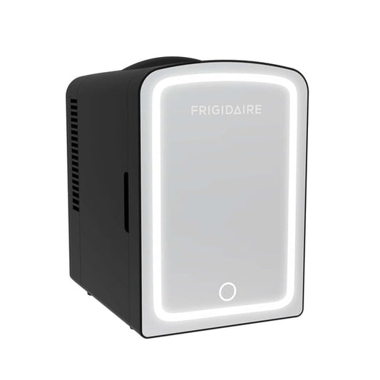 Frigidaire Skincare Cooler with Lighted Mirror Make-Up Door, Black