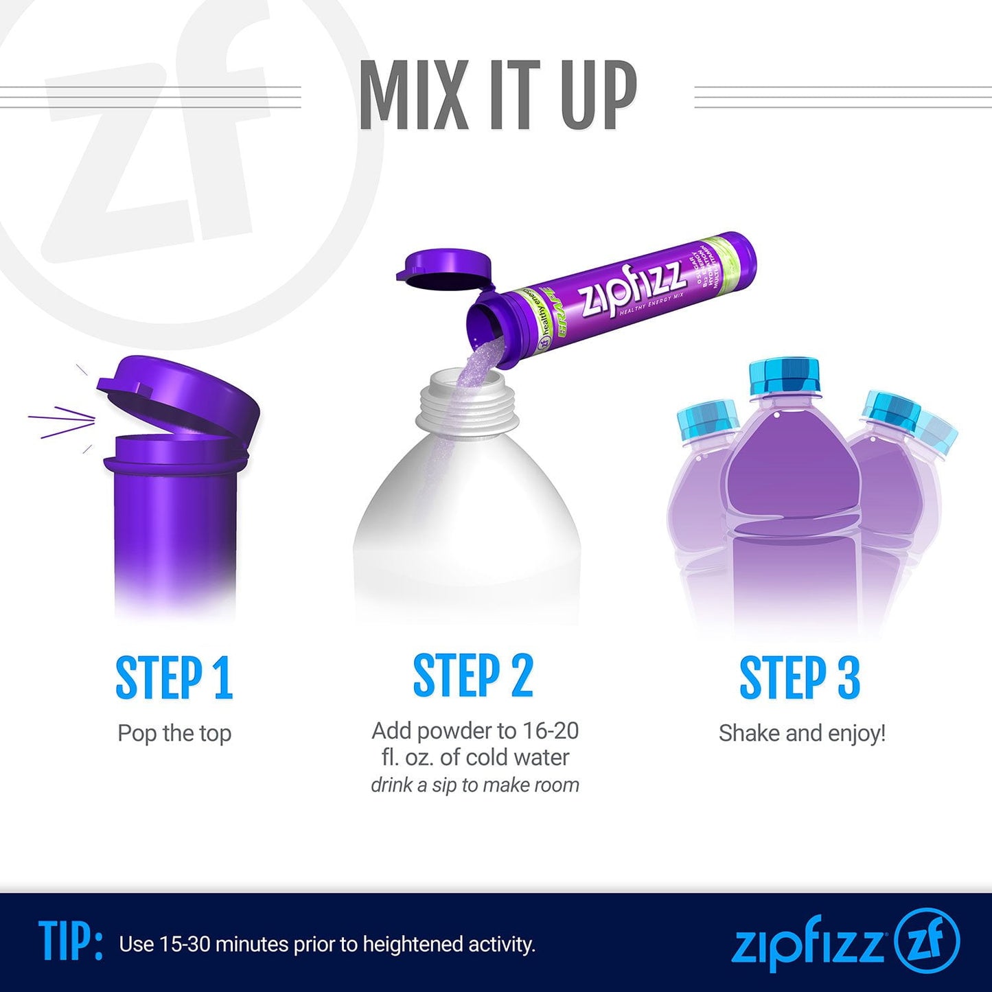 Zipfizz Energy Drink Mix, Grape (20 ct.)