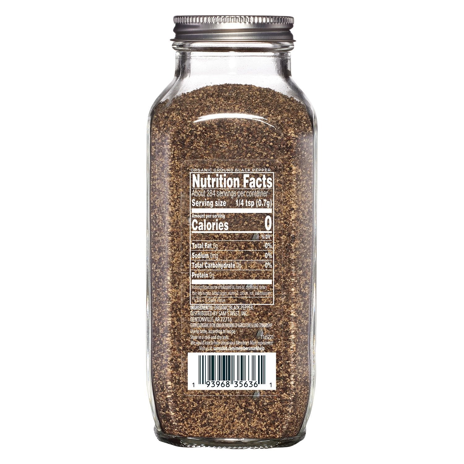 Member's Mark Organic Ground Black Pepper, 7 oz.