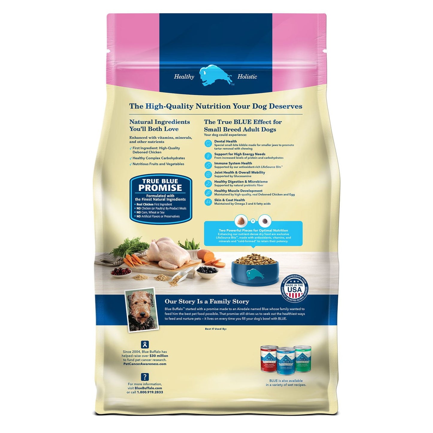 Blue Buffalo Life Protection Formula Chicken & Brown Rice, Adult Small Breed Dry Dog Food, 26 lbs.