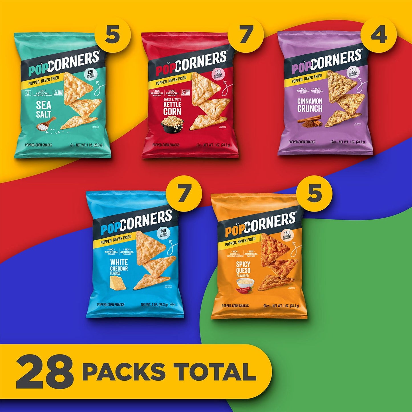 PopCorners Variety Pack Chips, 1 oz, 28 ct.