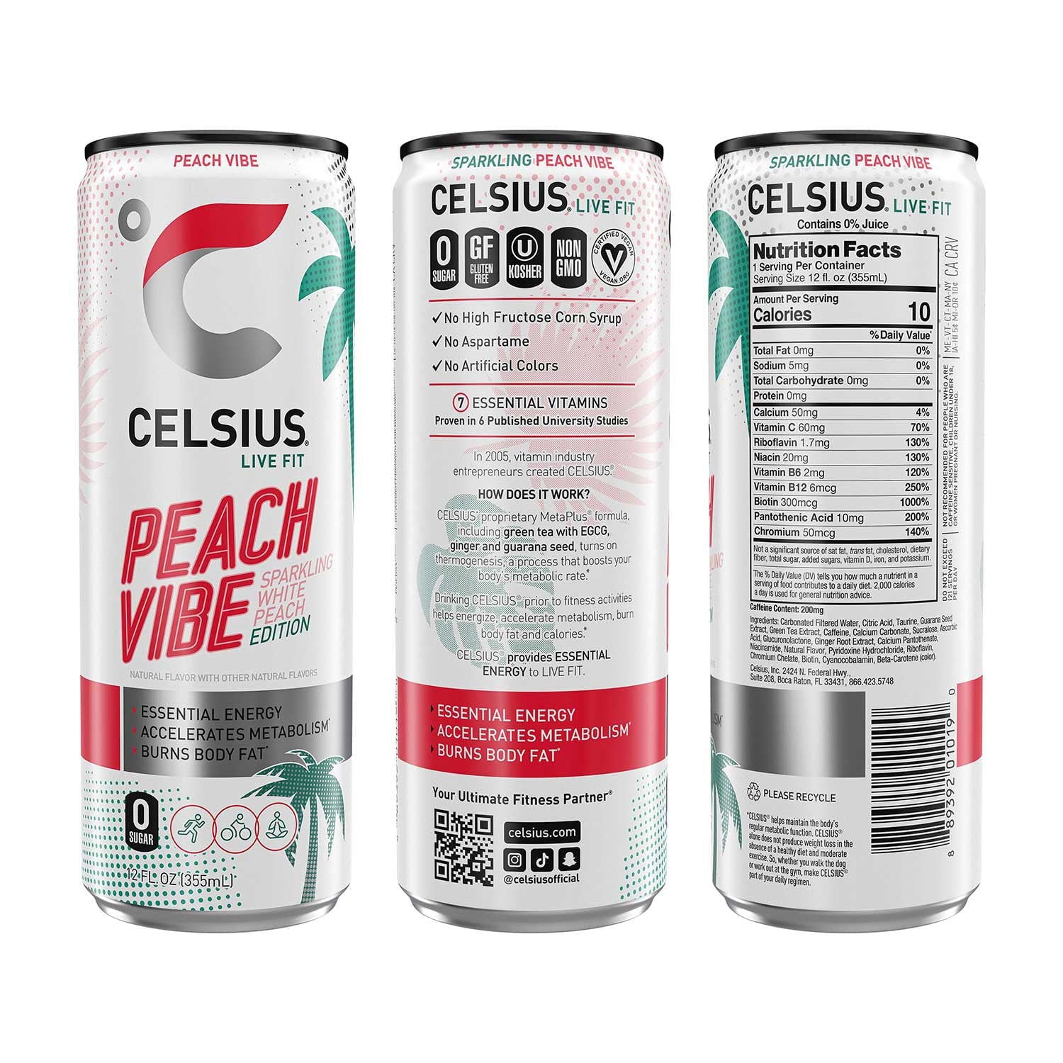 Celsius Live Fit Sparkling Vibe Variety Pack 12 fl. oz., 18 pk.