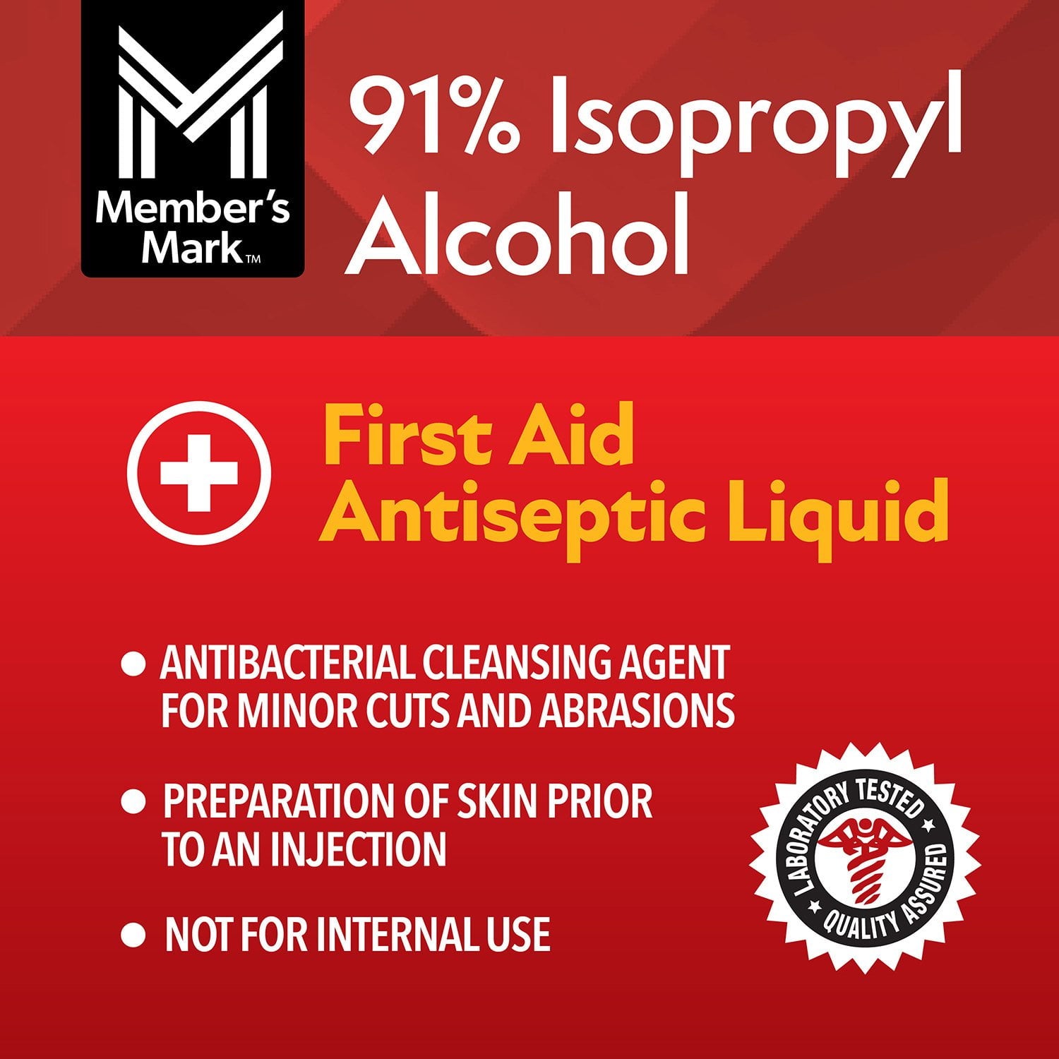 Member's Mark 91% Isopropyl Alcohol, 32 fl. oz., 2 pk.