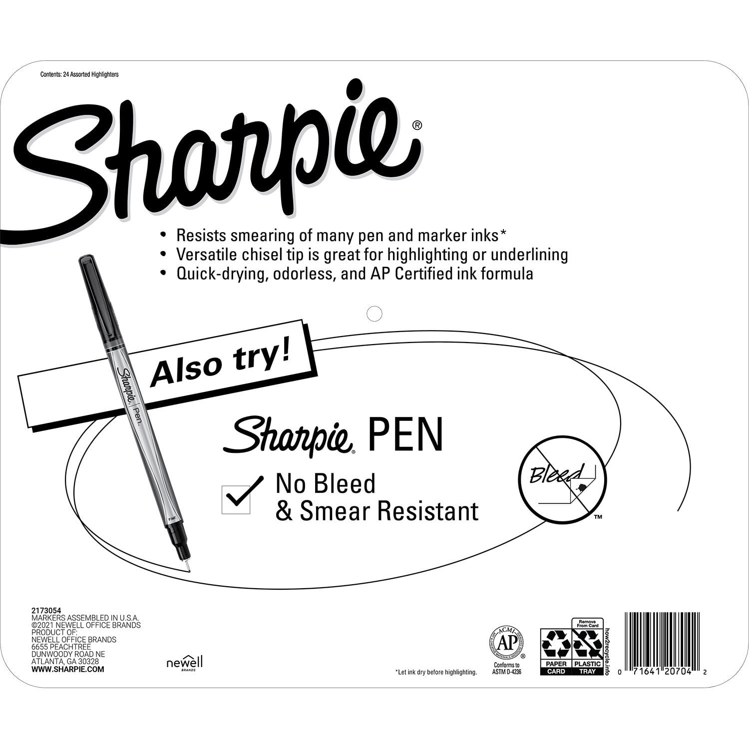 Sharpie Accent, Highlighters, Assorted Colors, 24 Pack