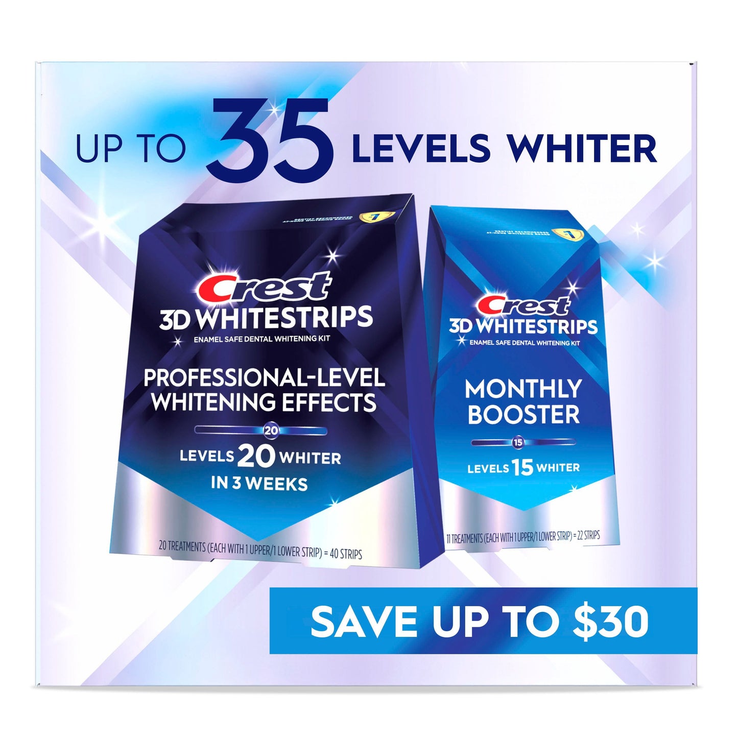 Crest 3D Whitestrips Professional Effects & Supreme Bright Whitening Kit