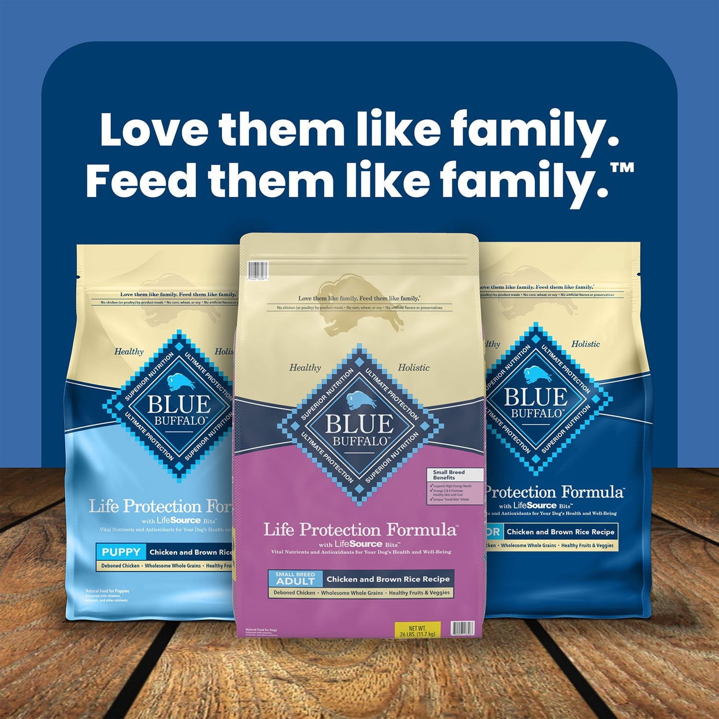 Blue Buffalo Life Protection Formula Chicken & Brown Rice, Adult Small Breed Dry Dog Food, 26 lbs.