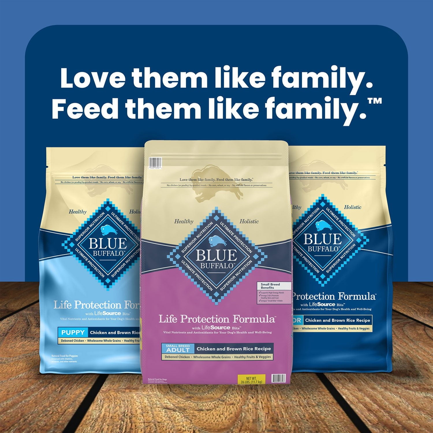 Blue Buffalo Life Protection Formula Chicken & Brown Rice, Adult Small Breed Dry Dog Food, 26 lbs.