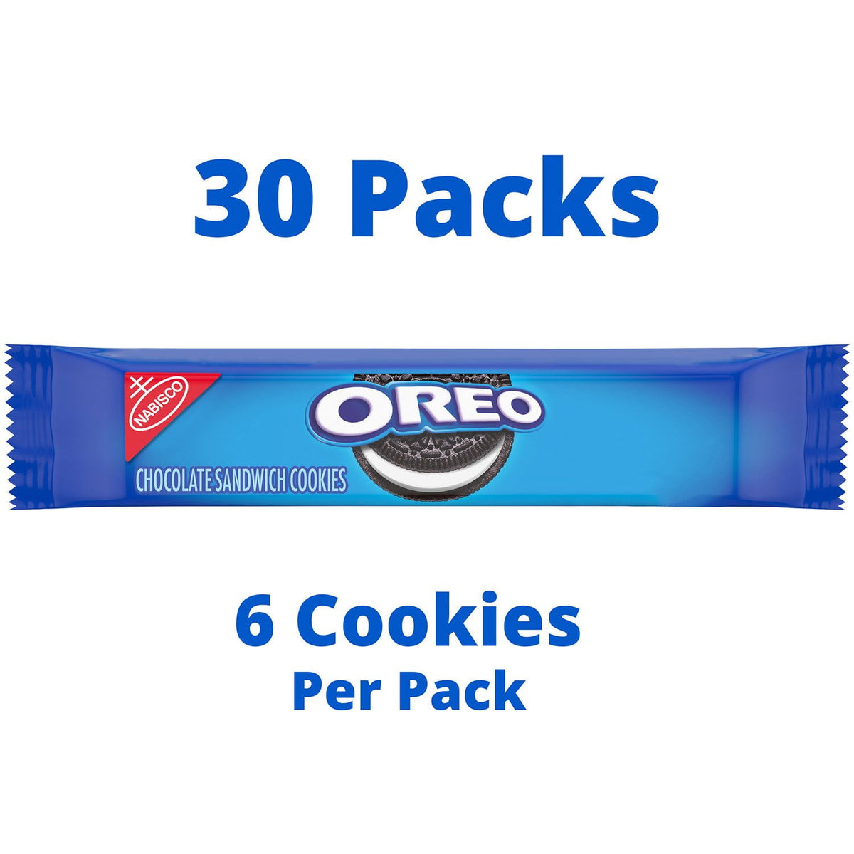 OREO Chocolate Sandwich Cookies, 2.4 oz., 30 pk.