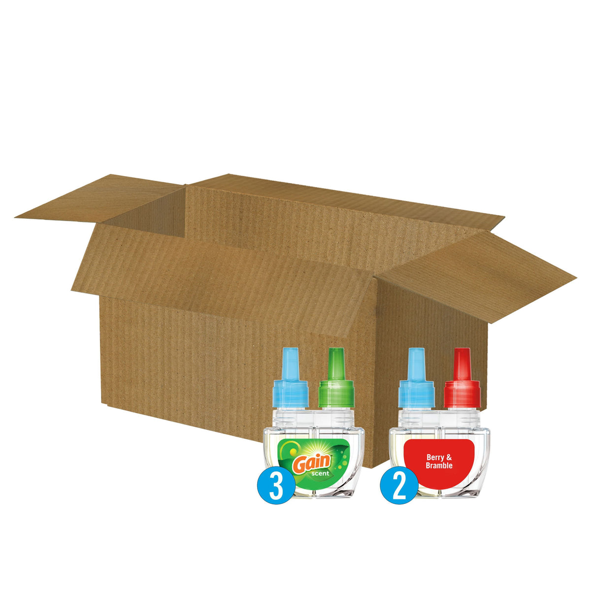 Febreze Plug Air Freshener, Gain Original + Berry & Bramble, 5 refills, 4.35 fl. oz.
