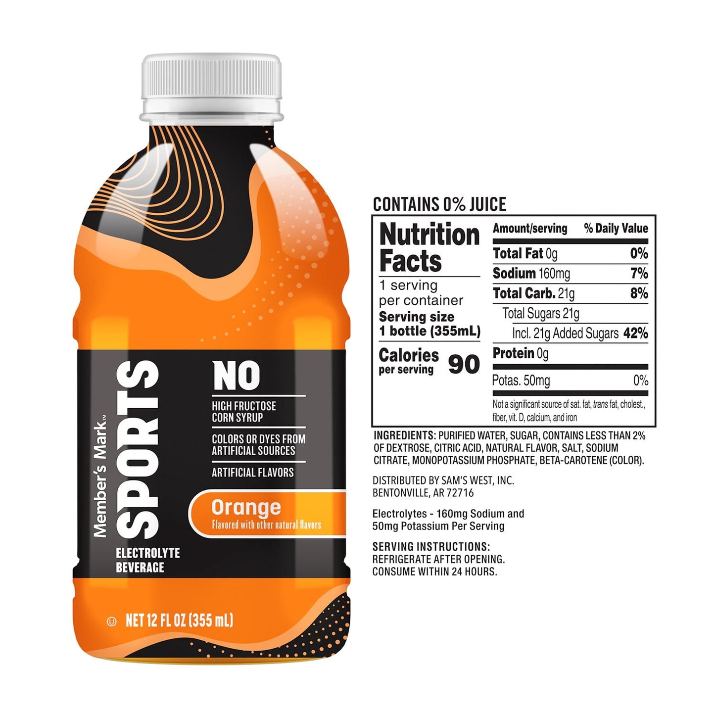 Member's Mark Sports Drink Variety Pack, 12 fl. oz., 24 pk.