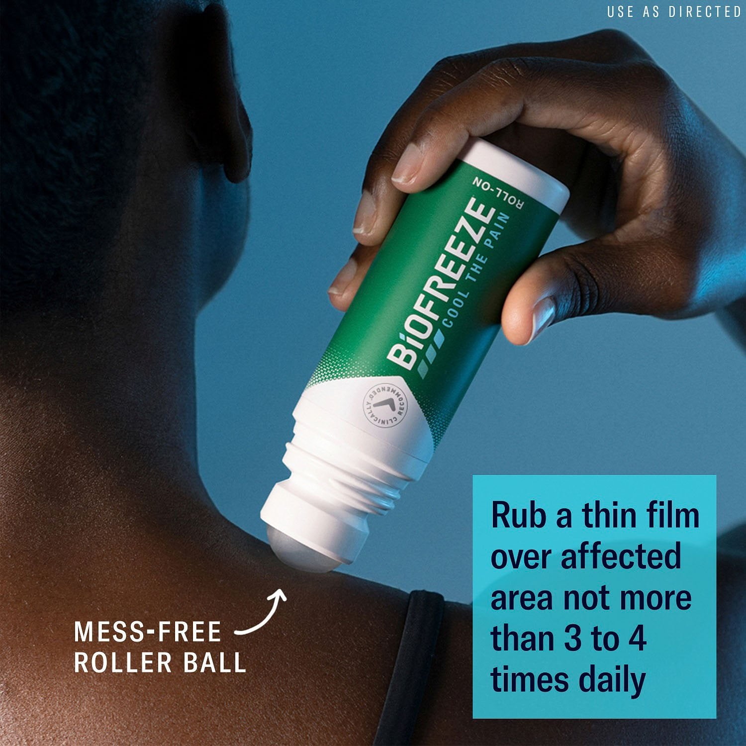 BiOFREEZE Cool the pain Menthol Pain Relief Roll-On, 3 fl. oz., 2 pk.