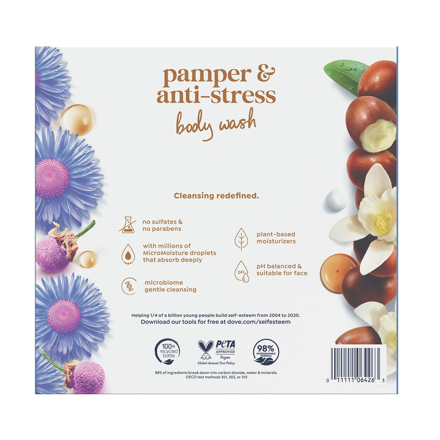 Dove Pamper & Anti-Stress Body Wash, 30.6 fl. oz., 2 pk.