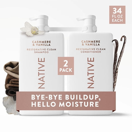 Native Restorative Clean Shampoo + Conditioner, 34 fl. oz., 2pk.