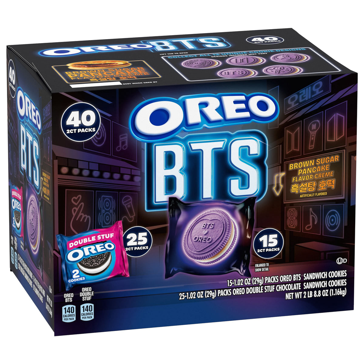 Oreo BTS & OREO Double Stuf Cookies Variety Pack, 1.02 oz., 40 pk.