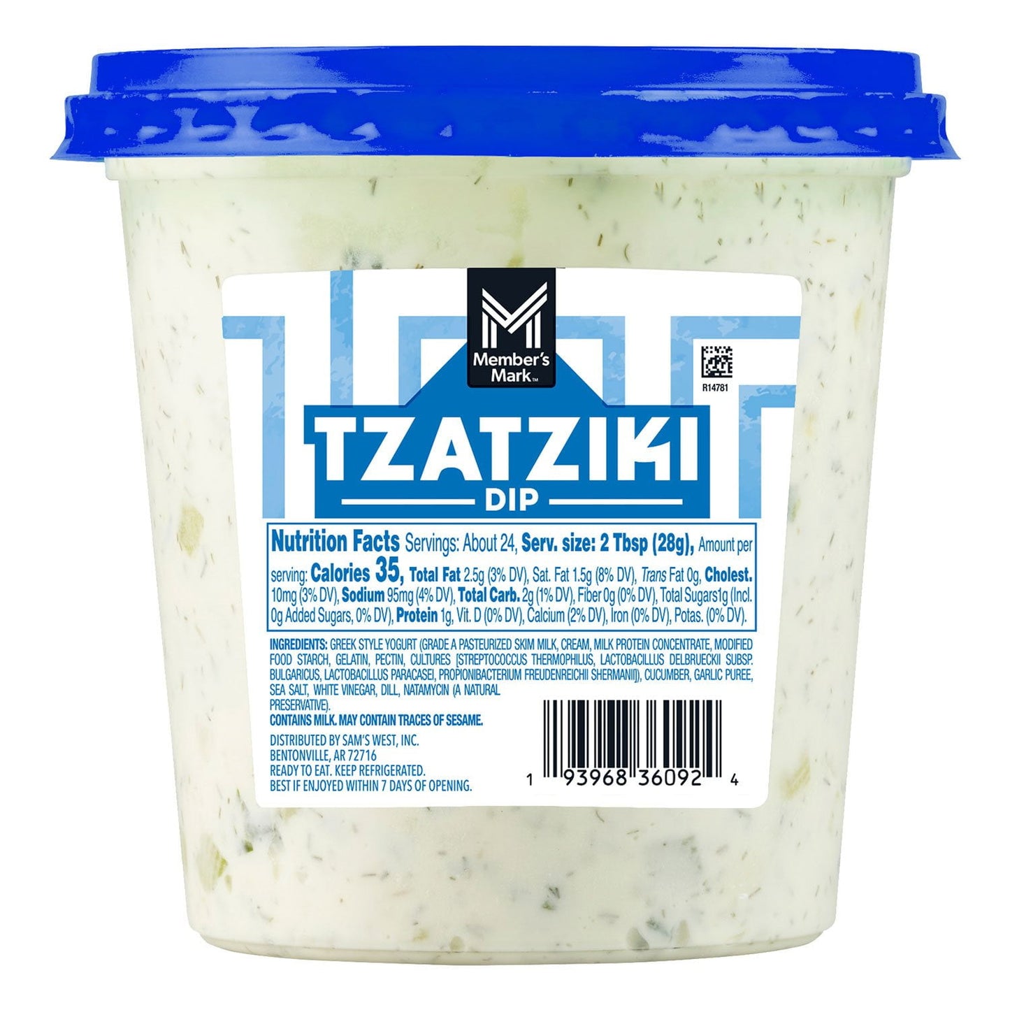 Member's Mark Cucumber Garlic Dill Tzatziki Dip, 24 oz.