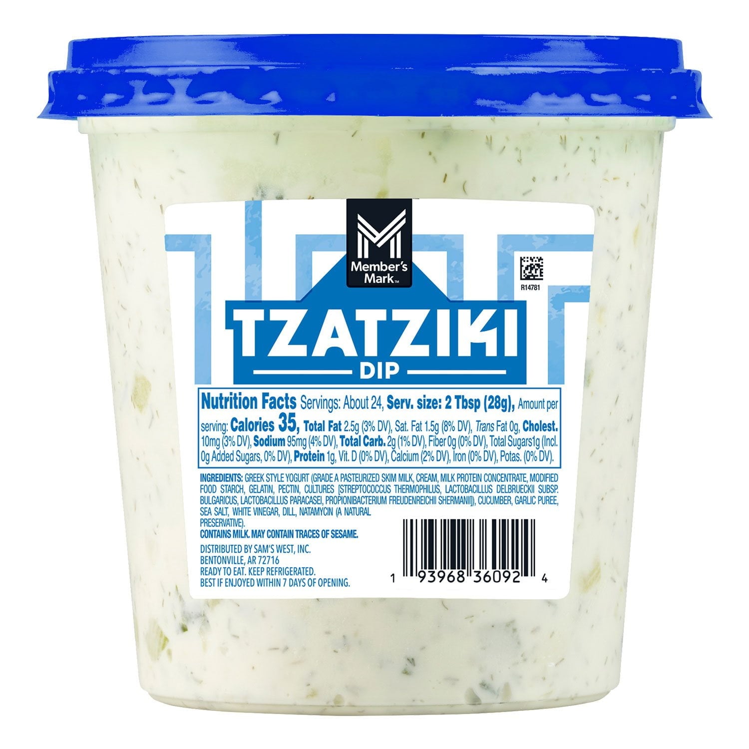 Member's Mark Cucumber Garlic Dill Tzatziki Dip, 24 oz.