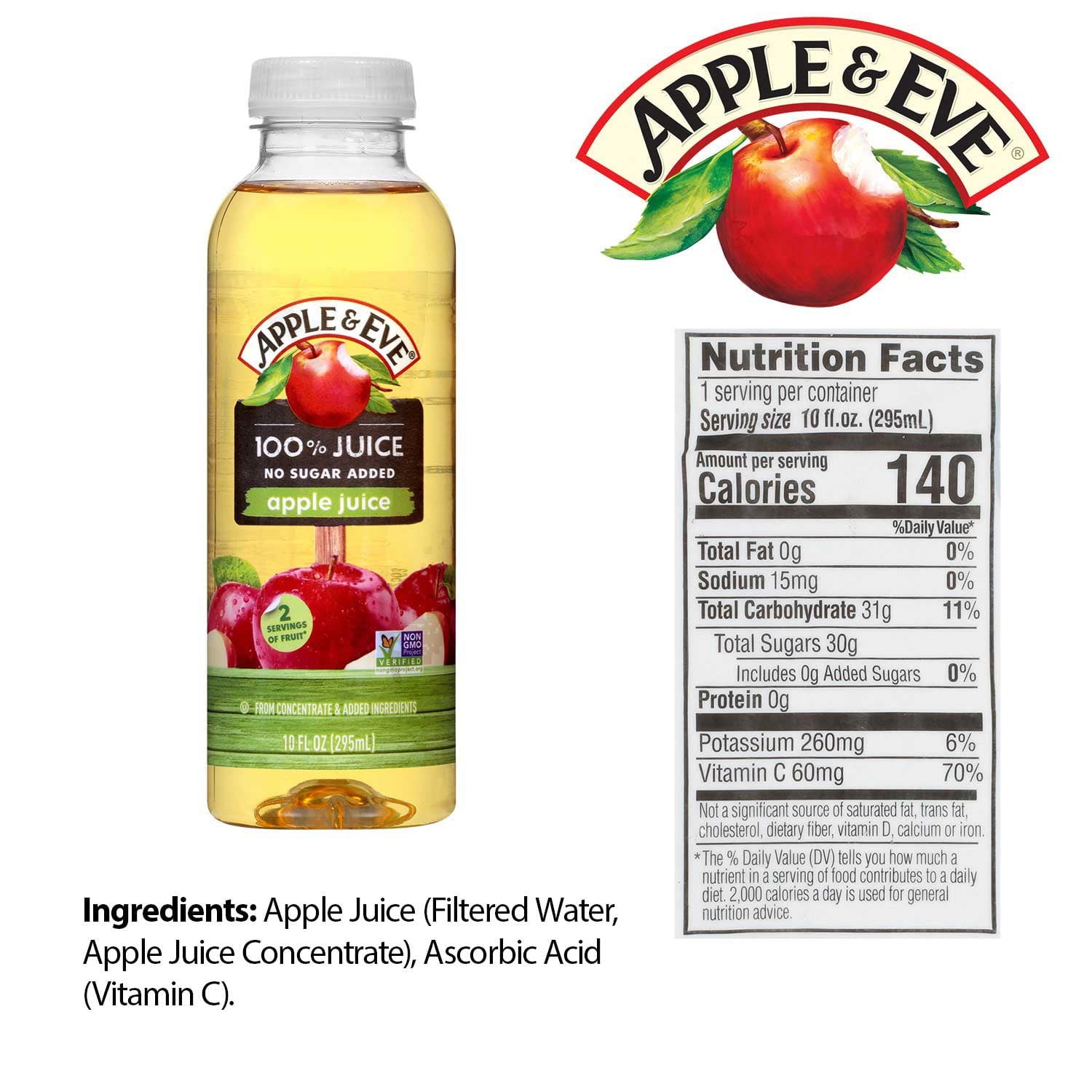 Apple & Eve 100% Apple Juice 10 oz., 24 pk.