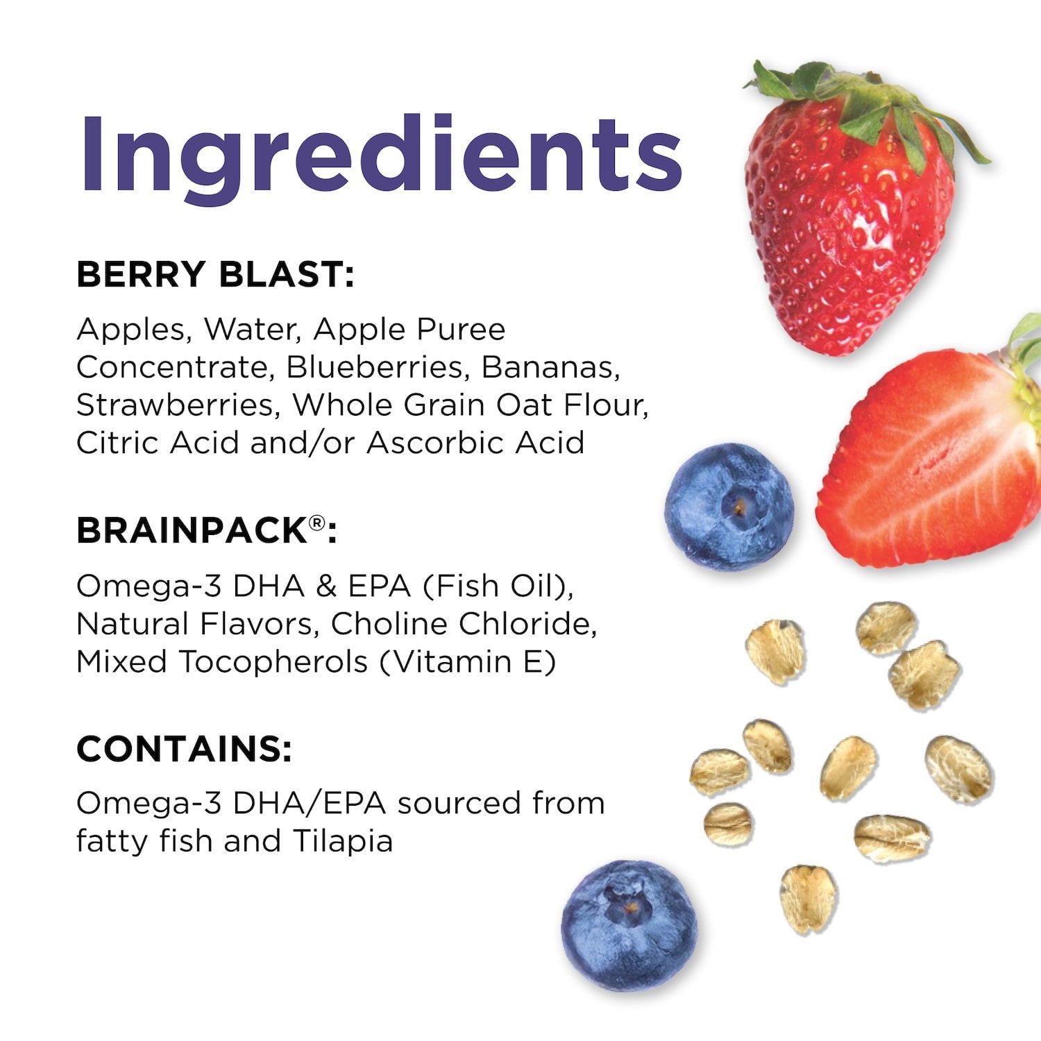 Brainiac Fruit and Oat Smoothie Pouches, 3.2 oz., 20 ct.