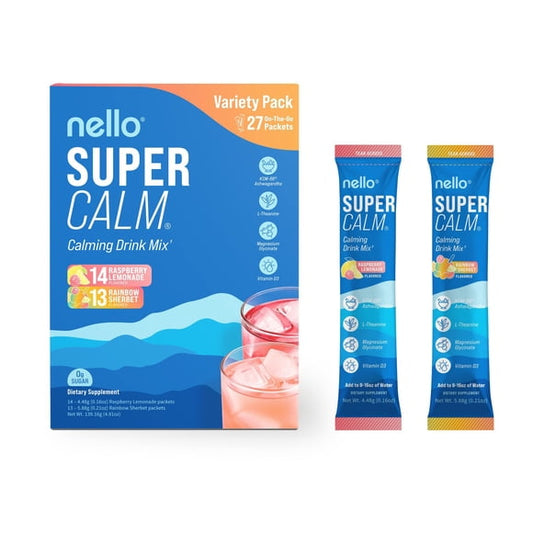 Nello Supercalm Calming Drink Mix, Variety Pack, 27 ct.