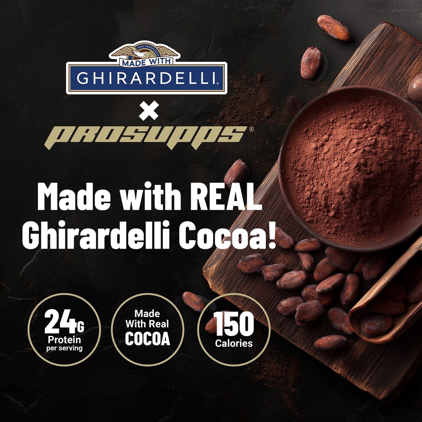 ProSupps Ghirardelli Whey Protein Powder Drink Mix, 2.58 lbs.