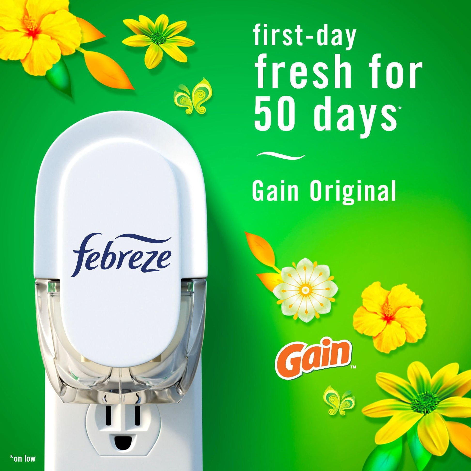 Febreze Plug Air Freshener, Gain Original + Berry & Bramble, 5 refills, 4.35 fl. oz.