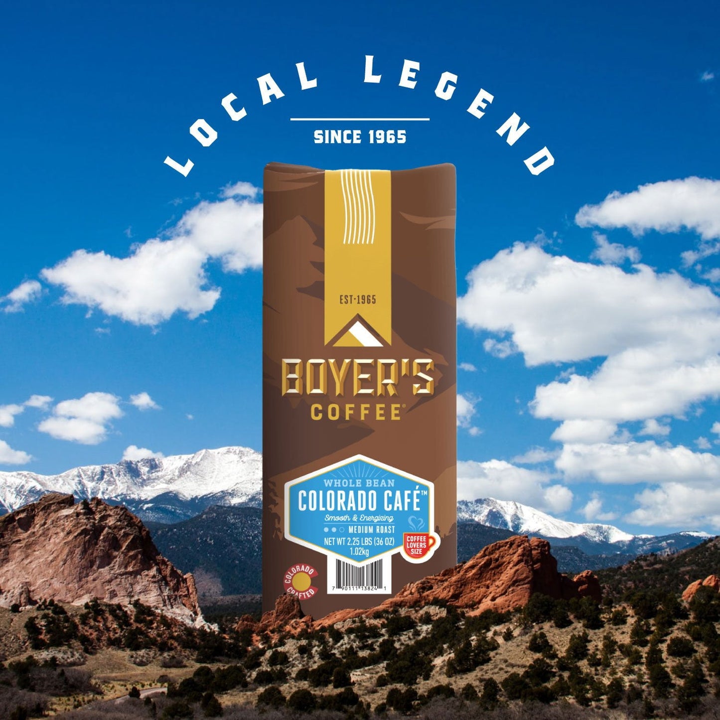 Boyer's Coffee Colorado Café Medium Whole Bean, 36 oz.