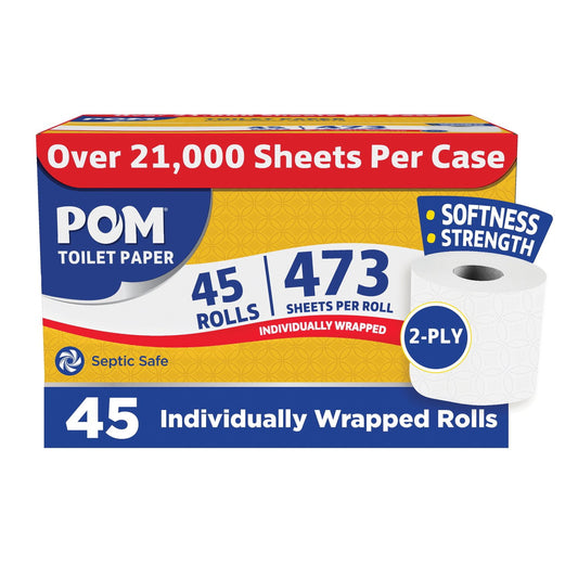 POM 2-Ply Toilet Paper 45 rolls, 473 sheets/roll