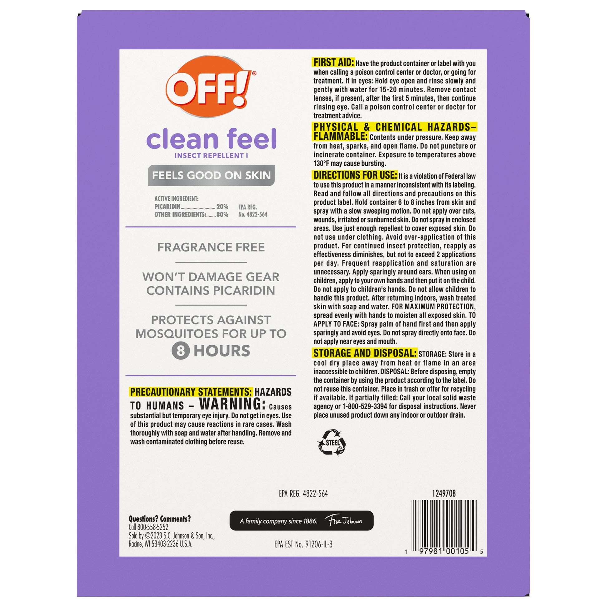 OFF! Clean Feel Insect Repellent, 2 x 9 oz