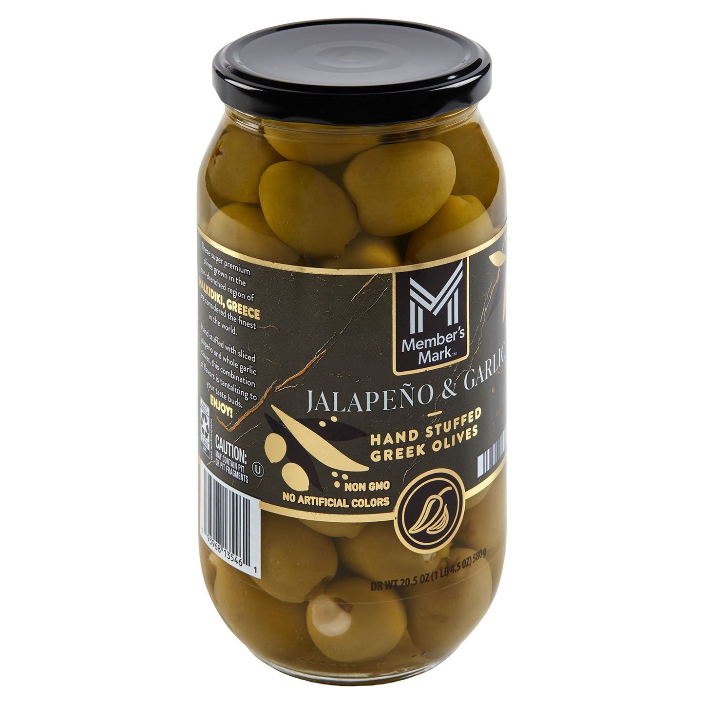 Member's Mark Jalapeno and Garlic Stuffed Olives, 20.5 oz.