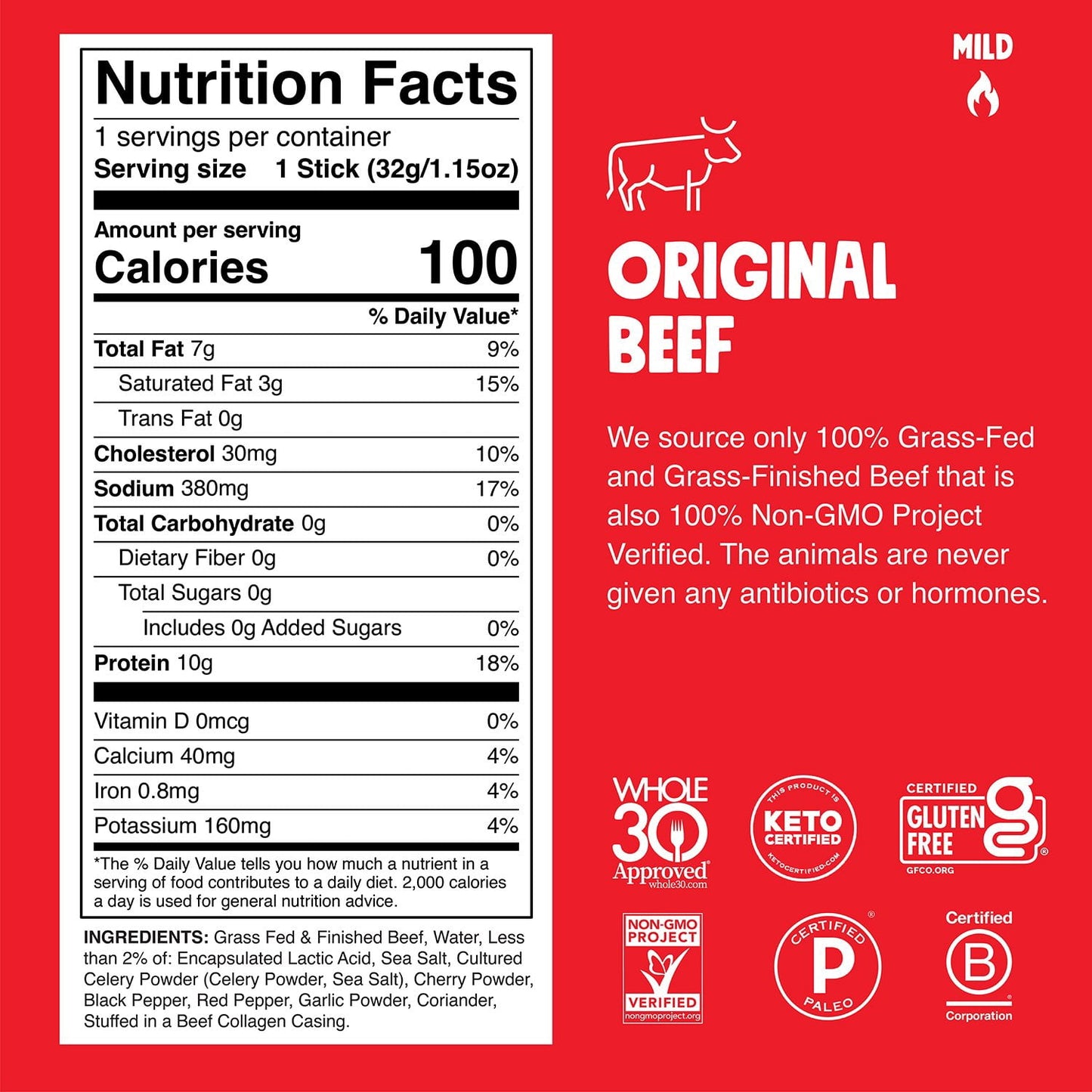 Chomps Original Beef Sticks, 1.15 oz., 12 pk.