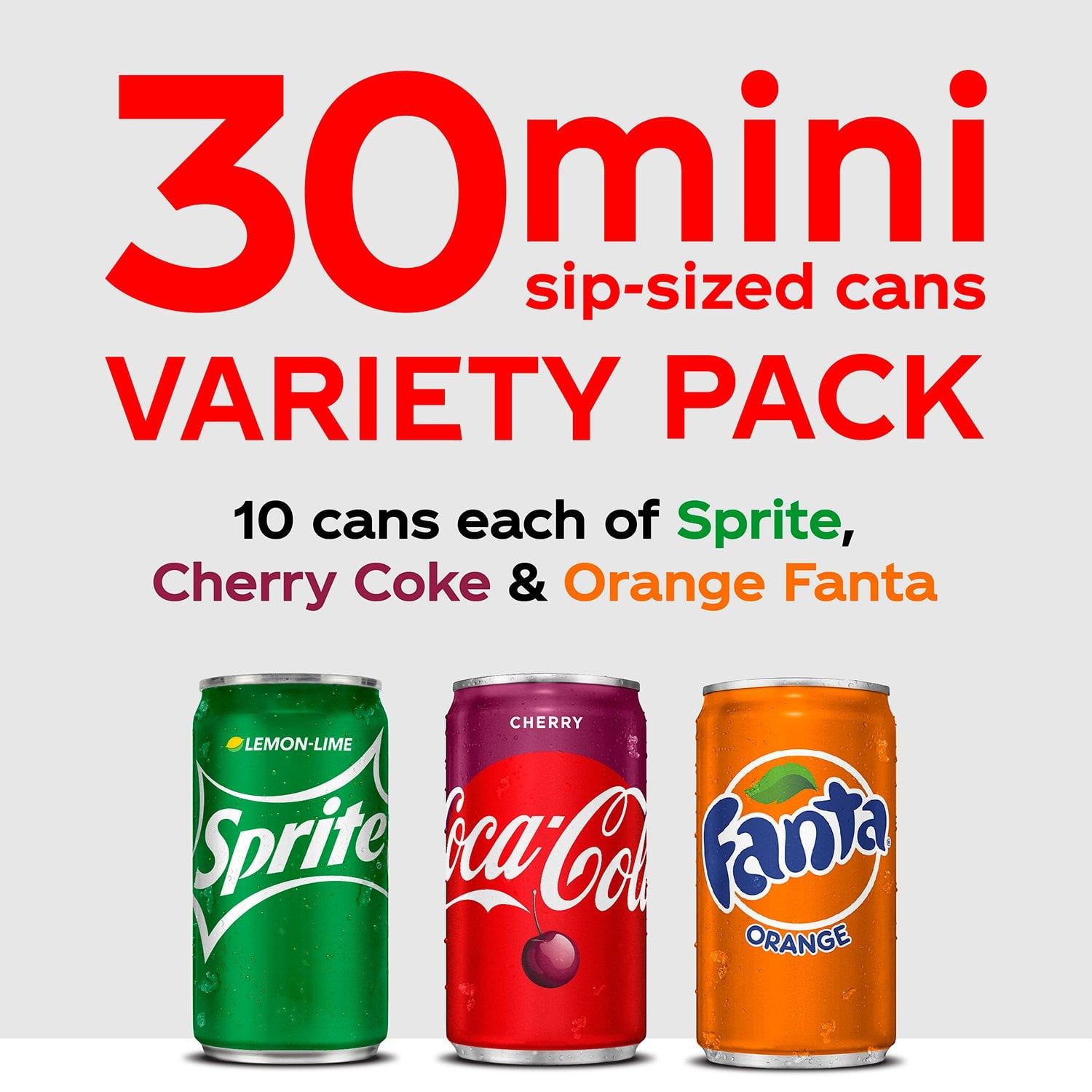 Coca-Cola Flavors Mini Cans Variety Pack 7.5 fl. oz., 30 pk.